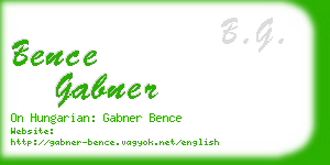 bence gabner business card